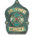 Green Jr. Fire Chief Plastic Fire Helmet